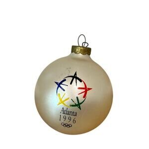 ATLANTA 1996 Olympics Glass Ornament Collectors Item USA Made